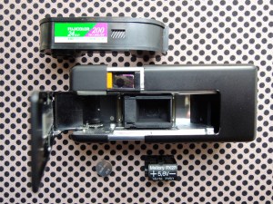 Rollei A110 back open