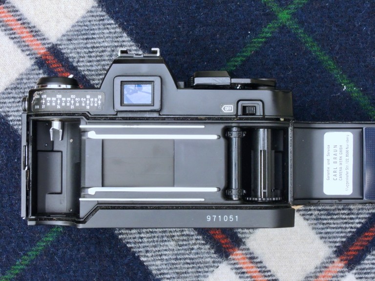 Konica Autoreflex TC Back Opened